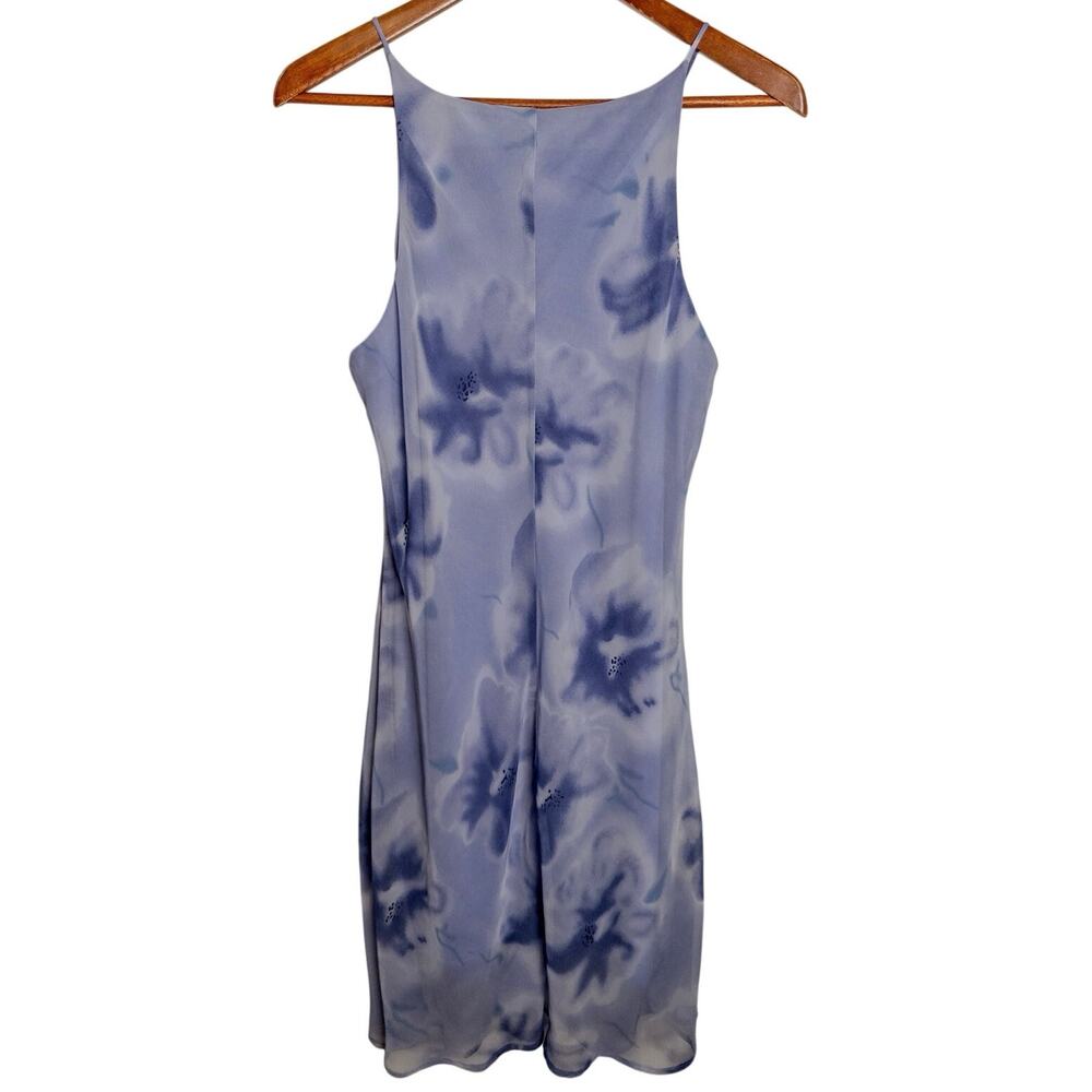 Vintage Y2K DBY Limited Blue Floral Sheer Slip Dress Size 13/14 - Picture 4 of 7
